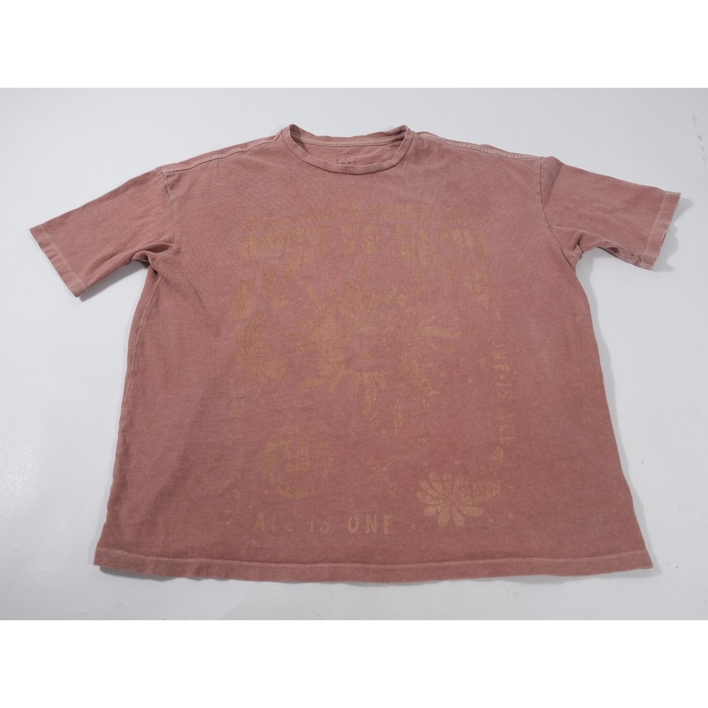 Billabong T-Shirt Mens XS Mauve Pink Graphic All Is One  Short Sleeve
